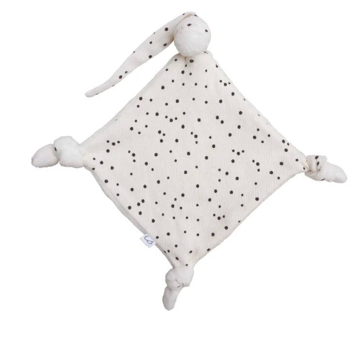 Knuffeldoekje Speendoekje Creme Rib Stip - Baby Knuffeldoekje - Knuffelpopje - Ivy and Soof