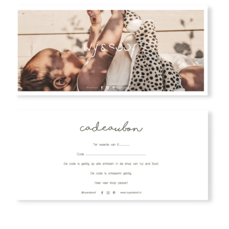 Cadeaubon Babywinkel | Baby Cadeaubon | Ivy and Soof