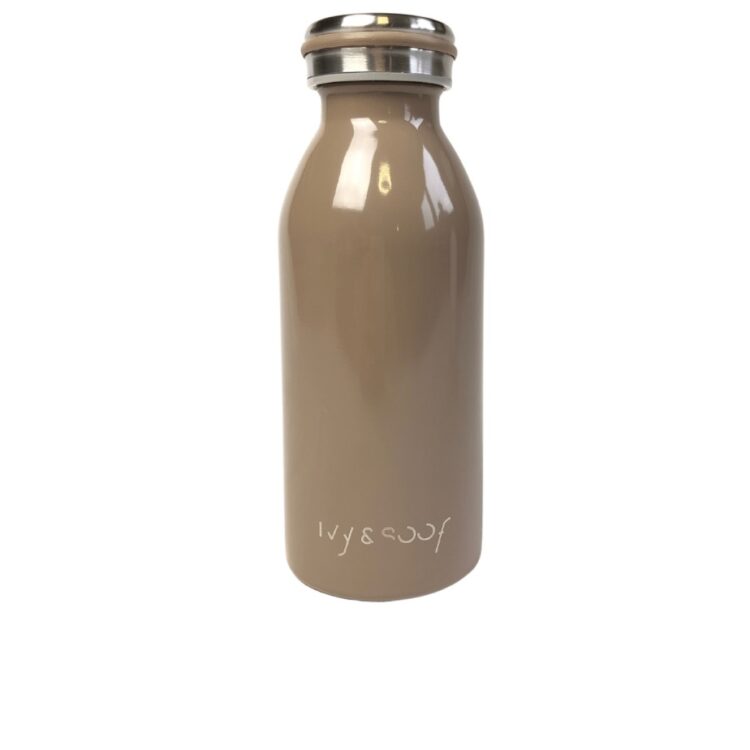 RVS Thermosfles Taupe - Thermosfles 350 ml - Baby Thermosfles Klein - Thermosfles Babyvoeding - Ivy and Soof