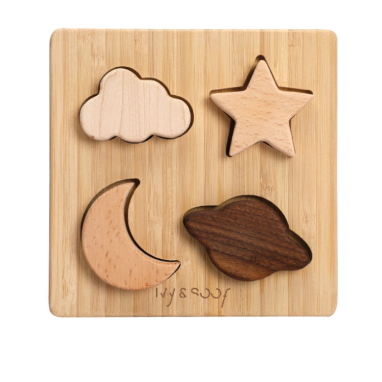Baby Puzzel - Babypuzzel - Houten Puzzel Baby - Houten Speelgoed Baby - Babyspeelgoed - Ivy and Soof