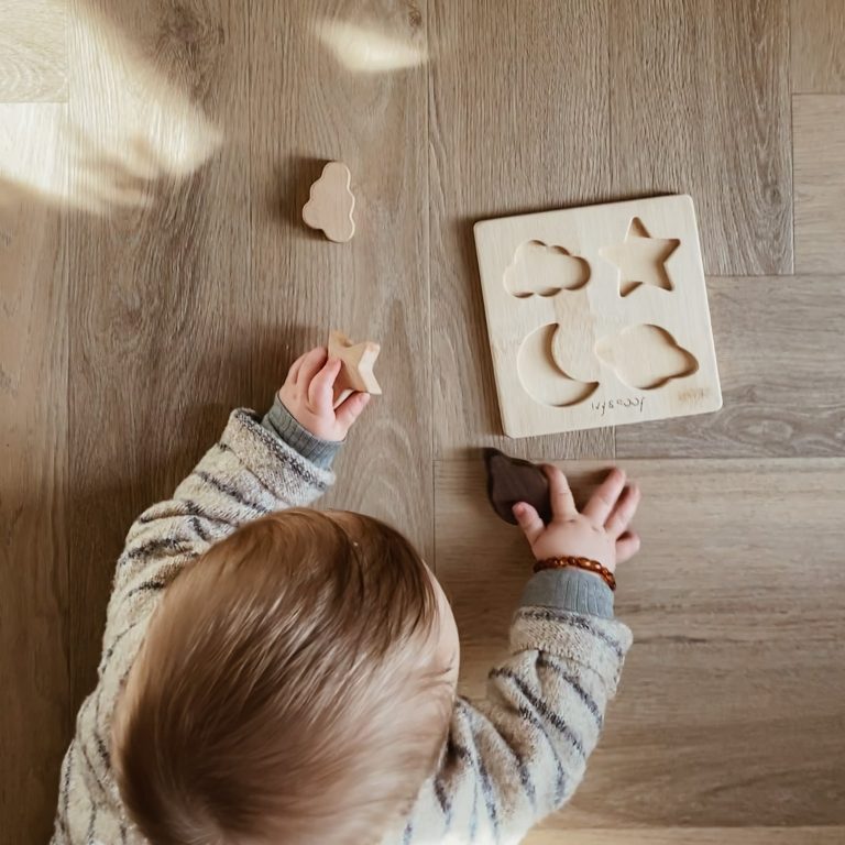 Houten Baby Puzzel | Duurzaam Houten Speelgoed | Ivy and Soof