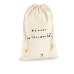 Cadeauzakje Bewaarzakje Welcome to the world | Ivy and Soof