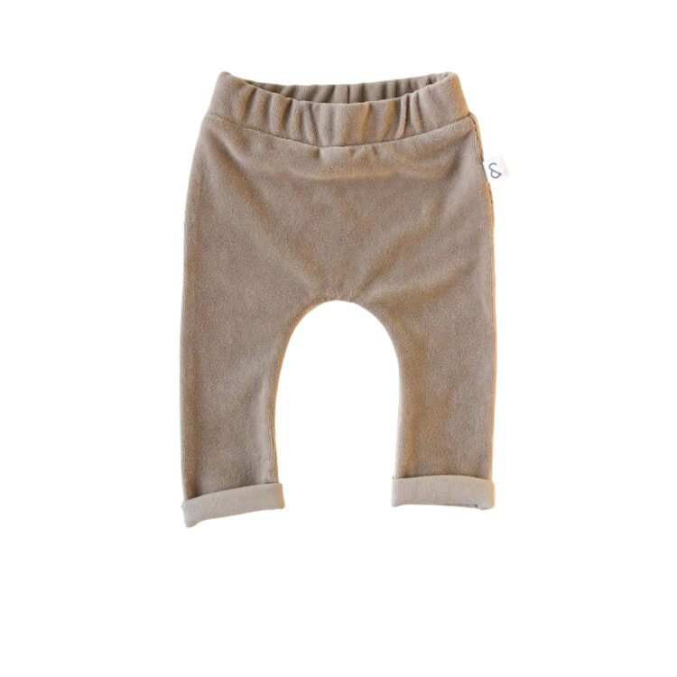 Baby Broekje Velours Taupe - Babykleding - Geboortepakje - Ivy and Soof