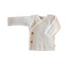 Baby Overslagshirtje Velours Ecru - Overslag Shirt - Babykleding - Geboortepakje - Ivy and Soof
