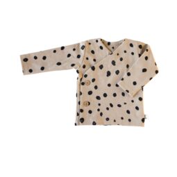Baby Overslagshirtje Taupe Stip XL | Ivy and Soof