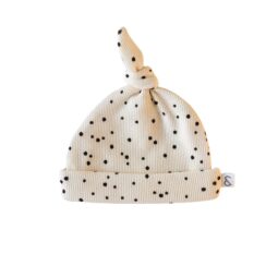 Baby Mutsje Creme Rib Stip - Mutsje Newborn - Geboortepakje - Babykleding - Ivy and Soof