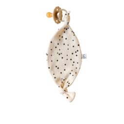 Speendoekje Baby Creme Rib Stip | Ivy and Soof