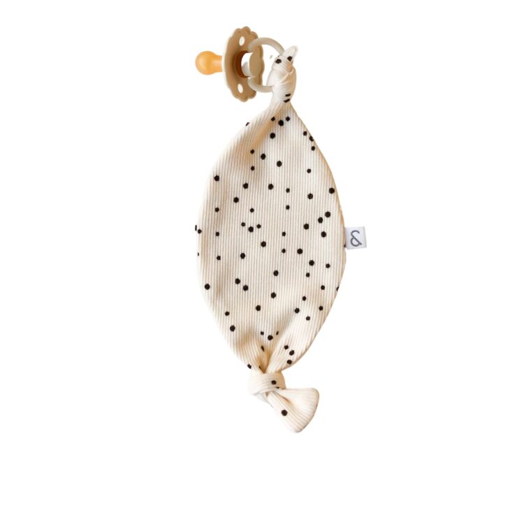 Speendoekje Baby Creme Rib Stip | Ivy and Soof