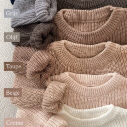 Gebreide trui baby - Knitted sweater baby - Ivy and Soof