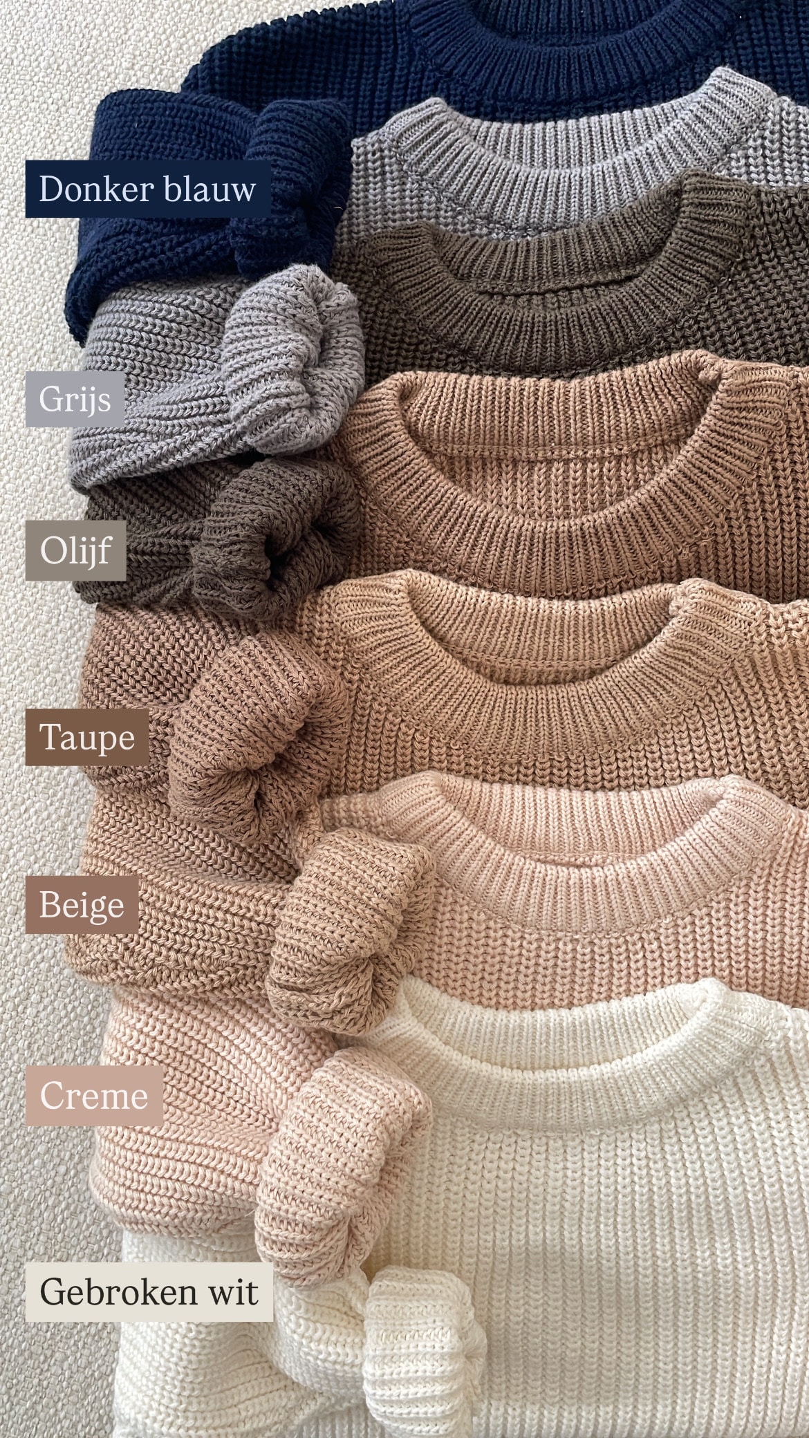 Gebreide trui baby - Knitted sweater baby - Ivy and Soof