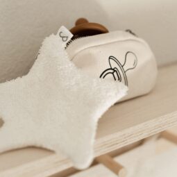 Baby Speendoekje Ster Badstof Velours Ecru - Fopspeen opbergen - Fopspeen Etui - Ivy and Soof