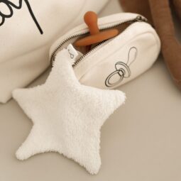 Baby Speendoekje Ster Badstof Velours Ecru - Fopspeen opbergen - Fopspeen Etui - Ivy and Soof