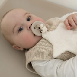 Baby Speendoekje Ster Badstof Velours Ecru - Ivy and Soof