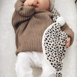 Gebreide Baby Trui Taupe - Oversized Baby Truien - Babykleding - Ivy and Soof