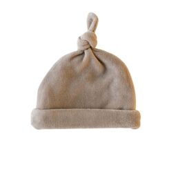 Baby Mutsje Velours Taupe - Mutsje Newborn - Ivy and Soof