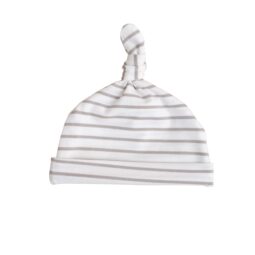Babymutsje Streep Taupe - Mutsje Baby - Ivy and Soof