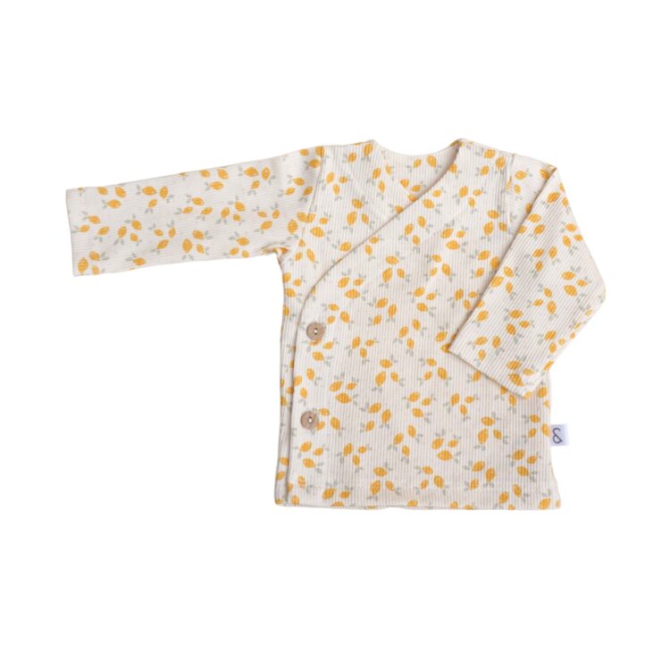 Baby Overslagshirtje Rib Citroen - Babykleding - Geboortepakje - Ivy and Soof