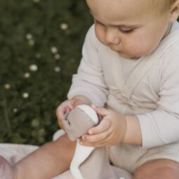 Knuffeldoekje Beige | Speendoekje Taupe | Knuffelpopje | Kraamcadeau Neutraal | Ivy and Soof