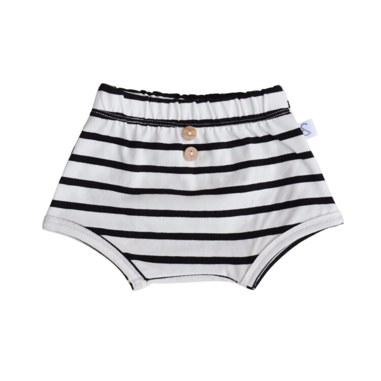 Luierbroekje - Bloomer Broekje Creme Zwart Streep - Babykleding Zomer - Ivy and Soof