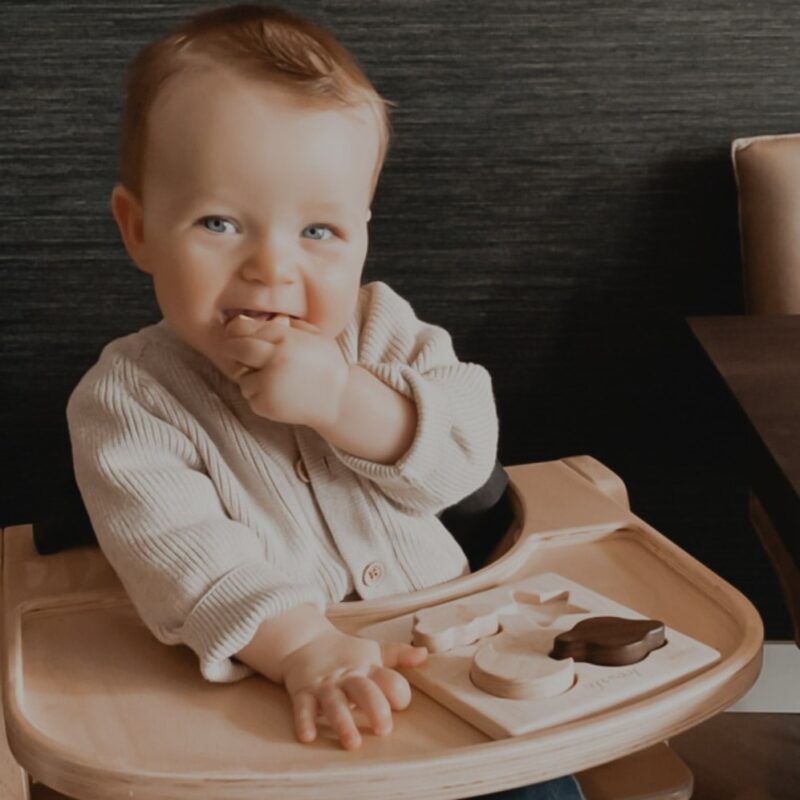 Houten Baby Puzzel | Duurzaam Houten Speelgoed | Ivy and Soof | Sinterklaas Cadeautip