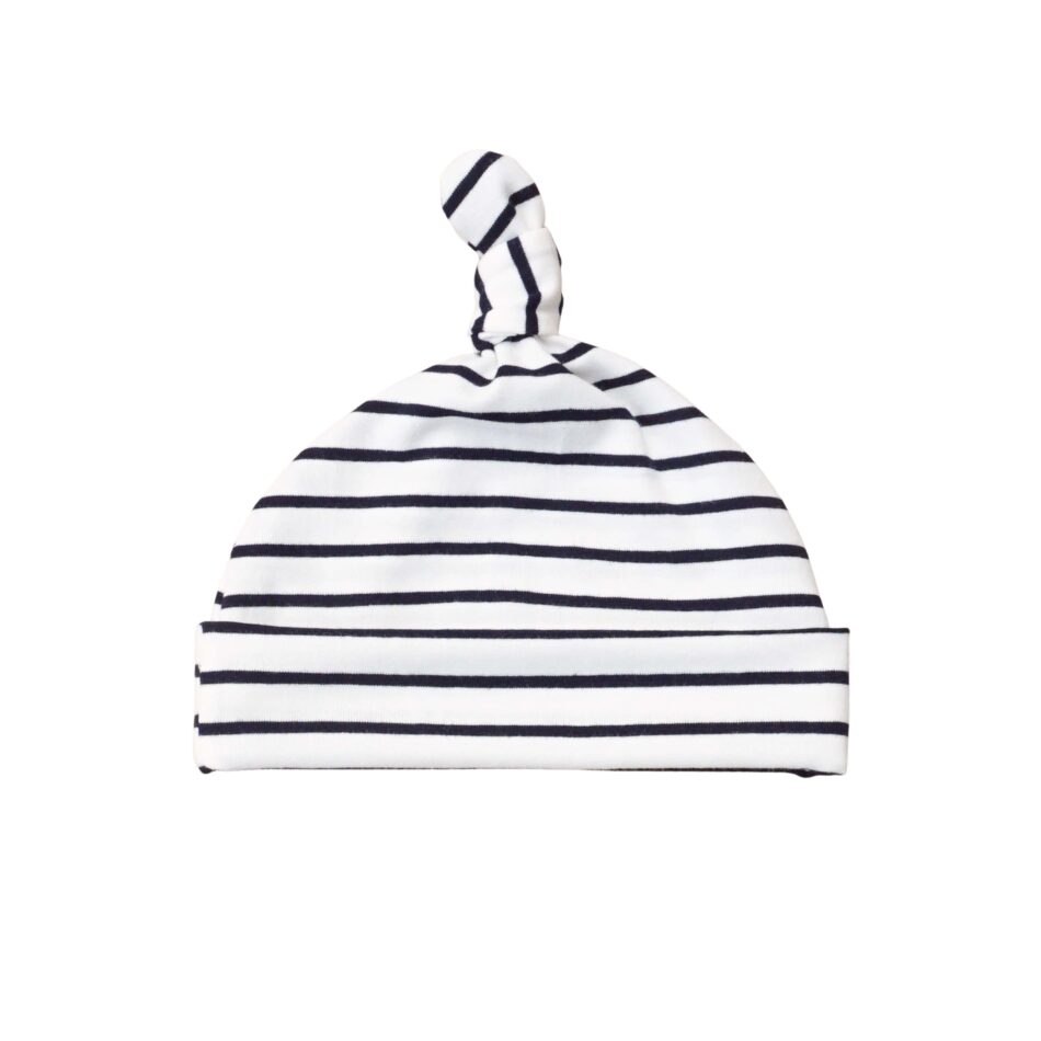 Mutsje Baby Streep Marine - Baby Mutsje - Babymutsje - Babykleding - Ivy and Soof