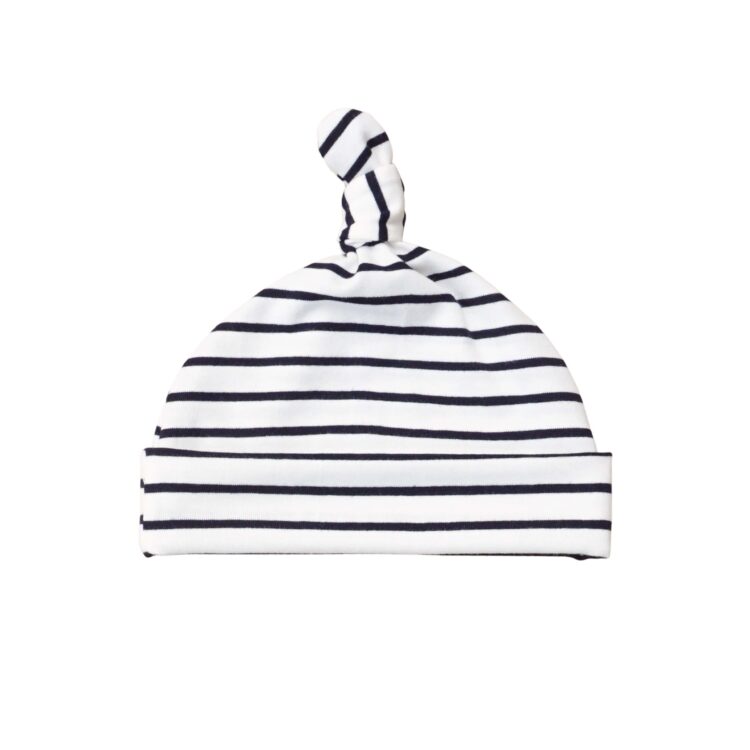 Mutsje Baby Streep Marine - Baby Mutsje - Babymutsje - Babykleding - Ivy and Soof