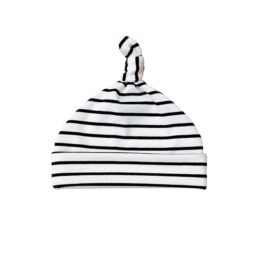 Mutsje Baby Streep Zwart - Mutsje Newborn - Babymutsje Strepen - Babykleding - Ivy and Soof