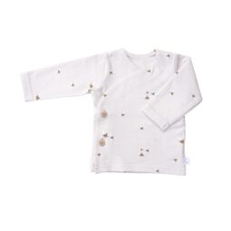 Overslag Baby Creme Hommels - Overslagshirt - Overslagshirtje Creme - Babykleding - Ivy and Soof