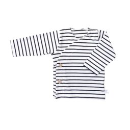Overslag Shirt Baby Streep Marine - Overslagshirt - Overslagshirtje Baby - Babykleding - Ivy and Soof