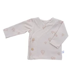 Baby Overslag Shirtje Taupe Luchtballon - Ivy and Soof