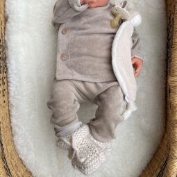 Babykleding Velours Taupe - Ivy and Soof