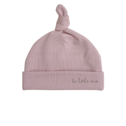 Newborn mutsje roze Hi Little One | Babymuts | Geboortepakje met muts | Ivy and Soof