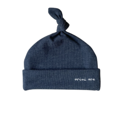 Newborn Mutsje Donker Blauw Melee Mini Me | Geboortemutsje | Prematuur kleding | Newborn geboortepakje | Ivy and Soof