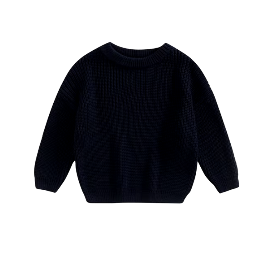 Gebreide Trui Baby Donker Blauw
