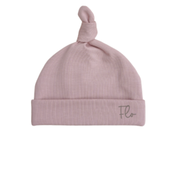 Mutsje met naam roze | Geboortemutsje | Geboortepakje met mutsje | Newborn mutsje personaliseren baby | Ivy and Soof