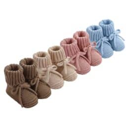 Gebreide babyslofjes - prematuur slofjes - Ivy and Soof