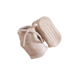 Gebreide baby sokjes zand anti-slip - Ivy and Soof