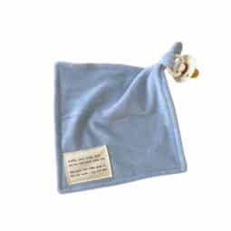 Speendoekje Velours met label - Baby Blauw - Ivy and Soof