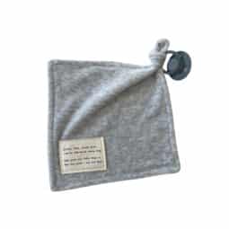 Speendoekje Velours met label - Licht Grijs Melee - Ivy and Soof