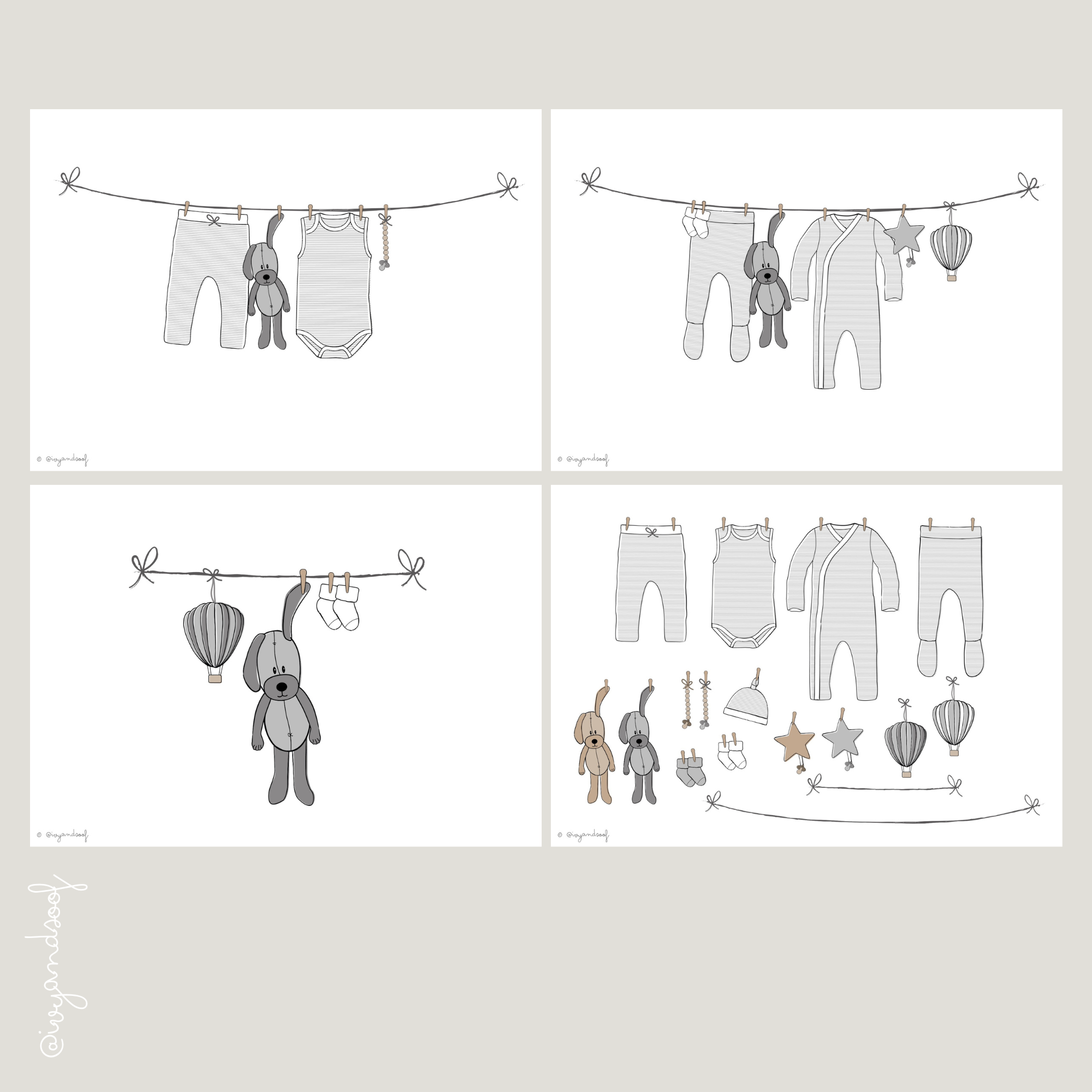 Geboortekaartje Canva Template - ivy and soof