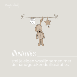 Geboortekaartje Canva Template - ivy and soof - beige
