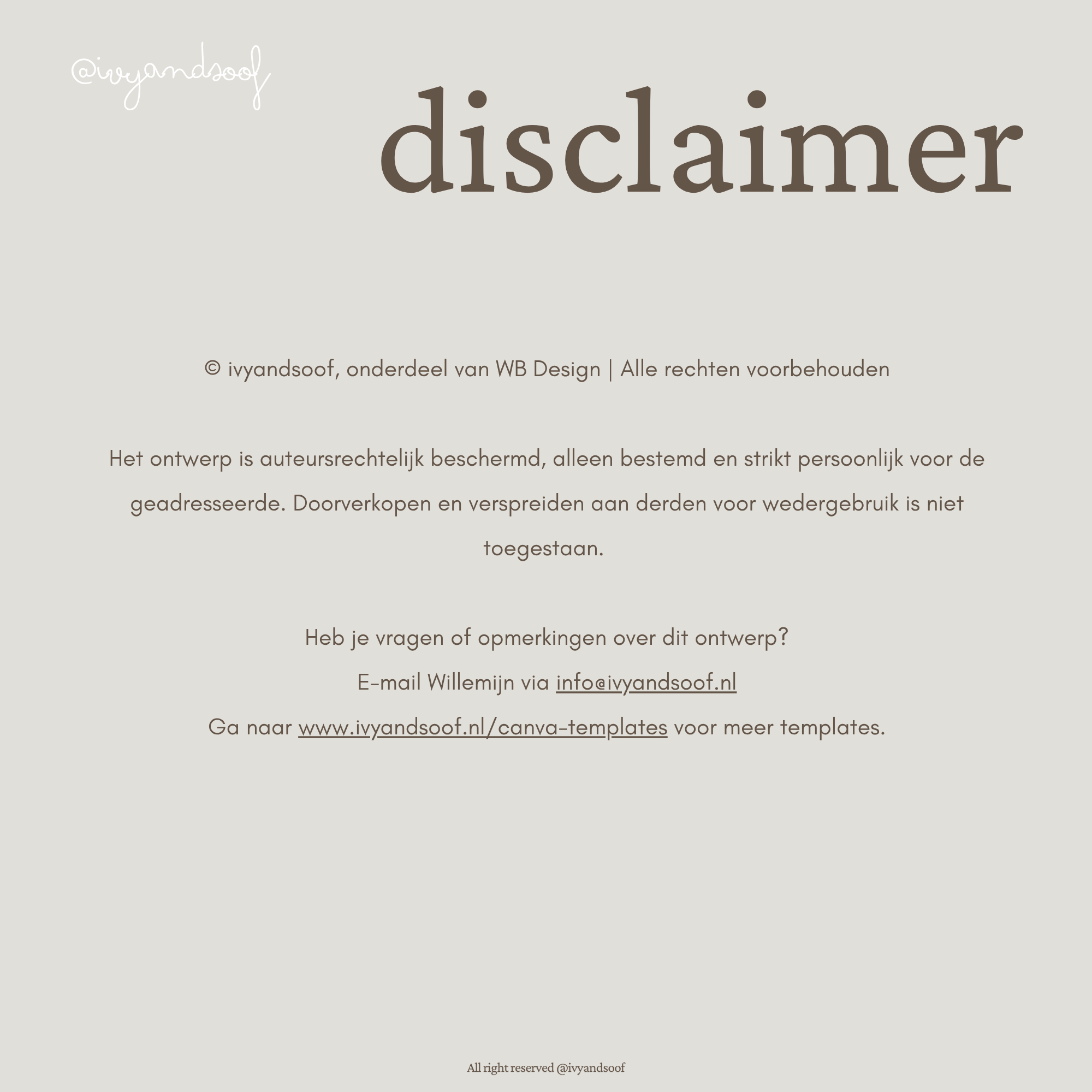 Geboortekaartje Canva Template - ivy and soof