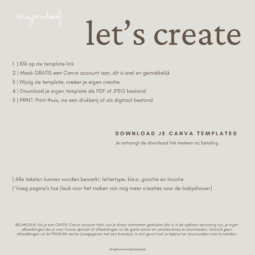 Babyshower uitnodiging + baby voorspellingskaart aanpasbare Canva template - ivy and soof