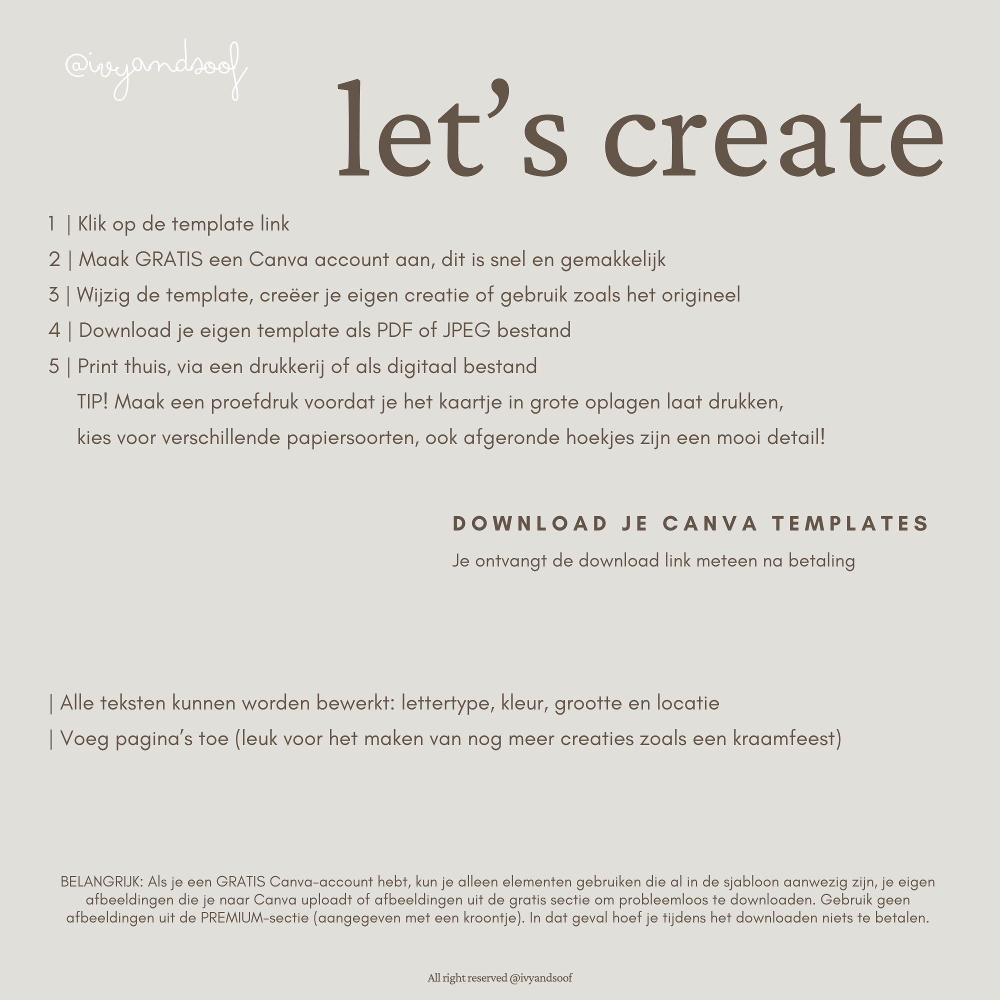 Geboortekaartje Canva Template - ivy and soof