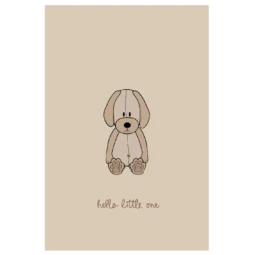 Wenskaart - Baby Beige - Hello little one A