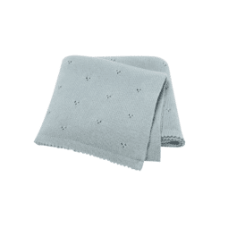 Gebreide baby deken ajour pointelle petrol blauw - Ivy and Soof.png