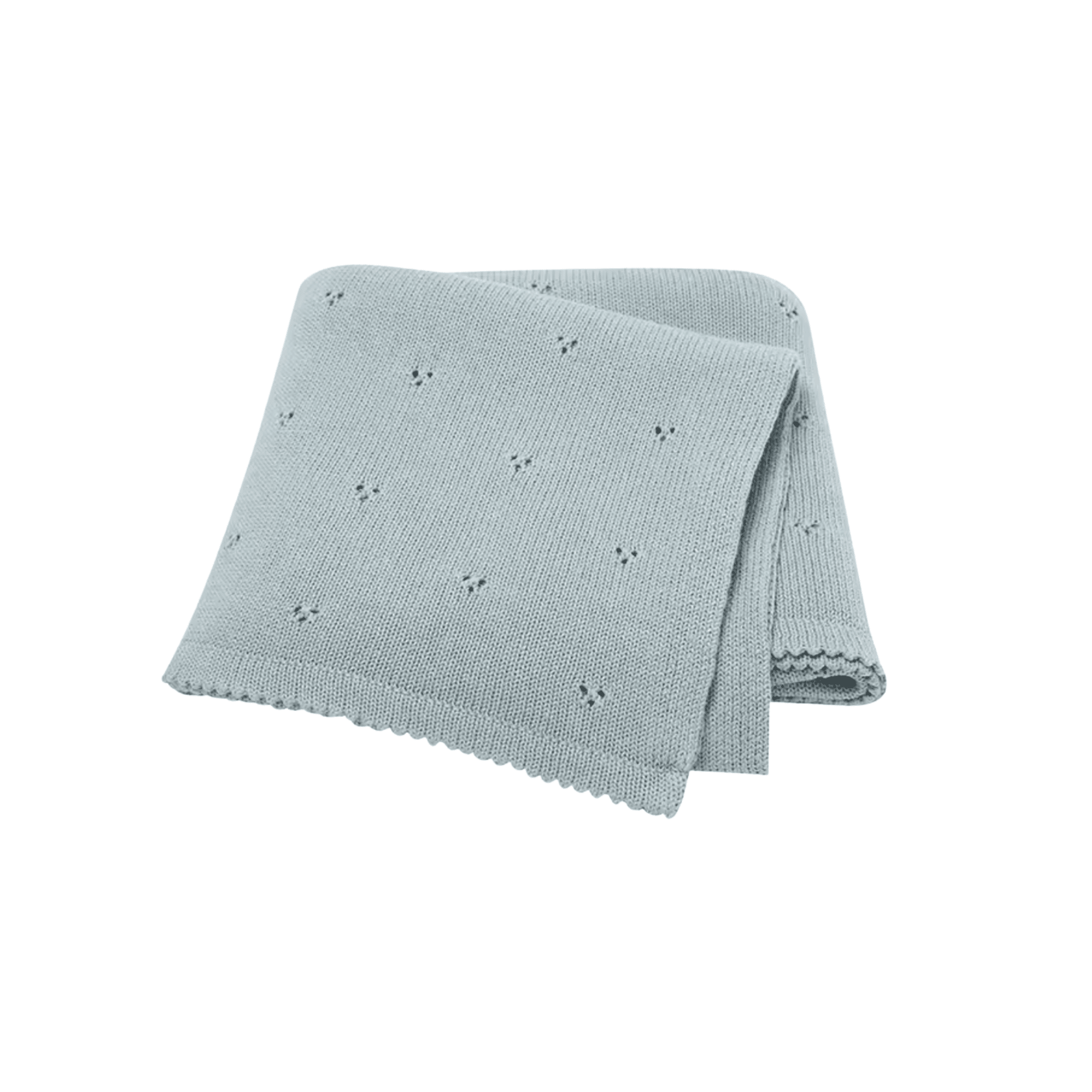 Gebreide baby deken ajour pointelle petrol blauw - Ivy and Soof.png