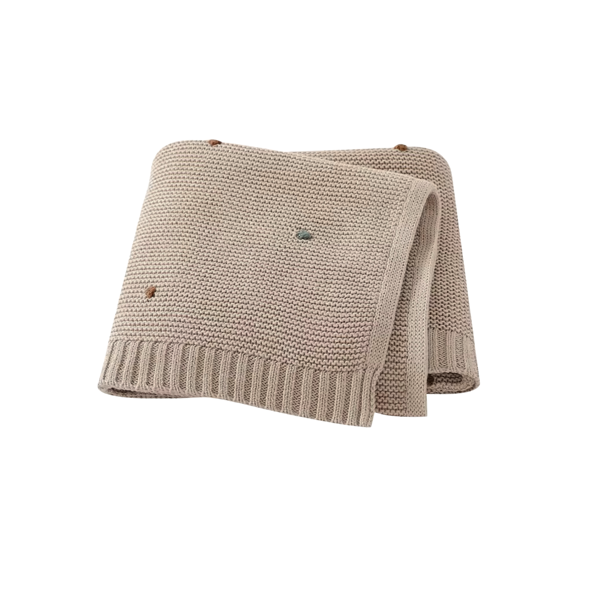 Gebreide babydeken taupe - ivy and soof